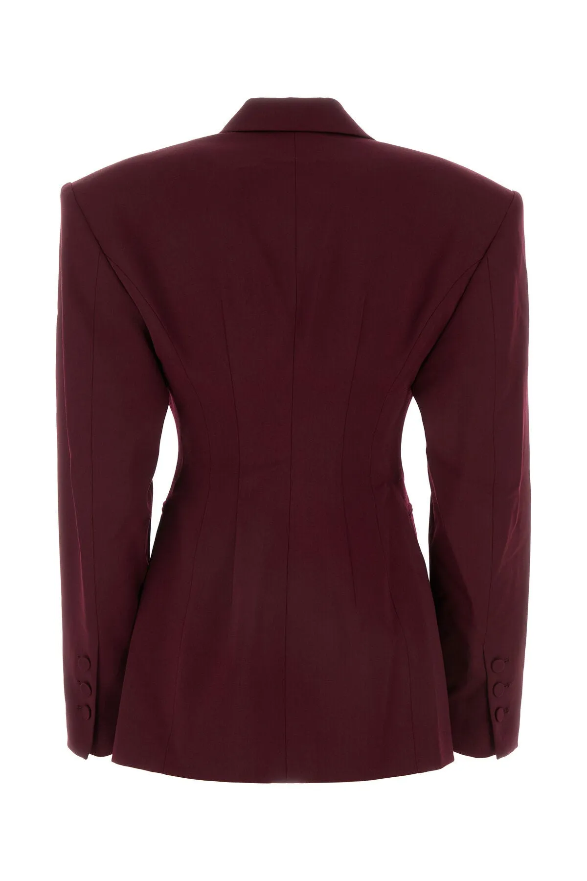 Burgundy stretch polyester blend Ottavia blazer    