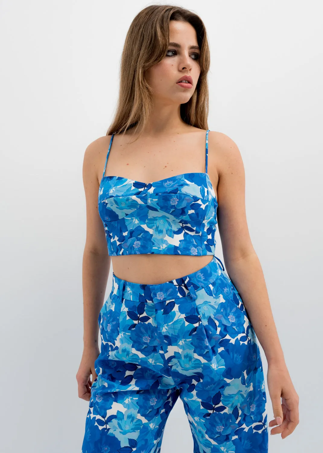 Crop top estampado
