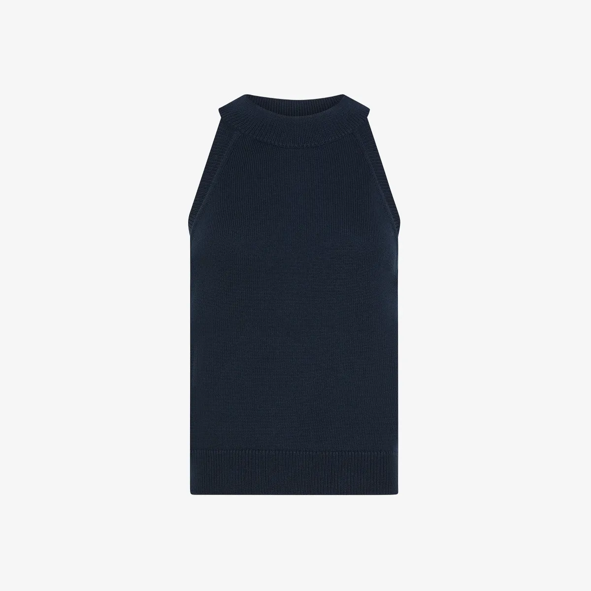CROP TOP SOLID NAVY BLUE