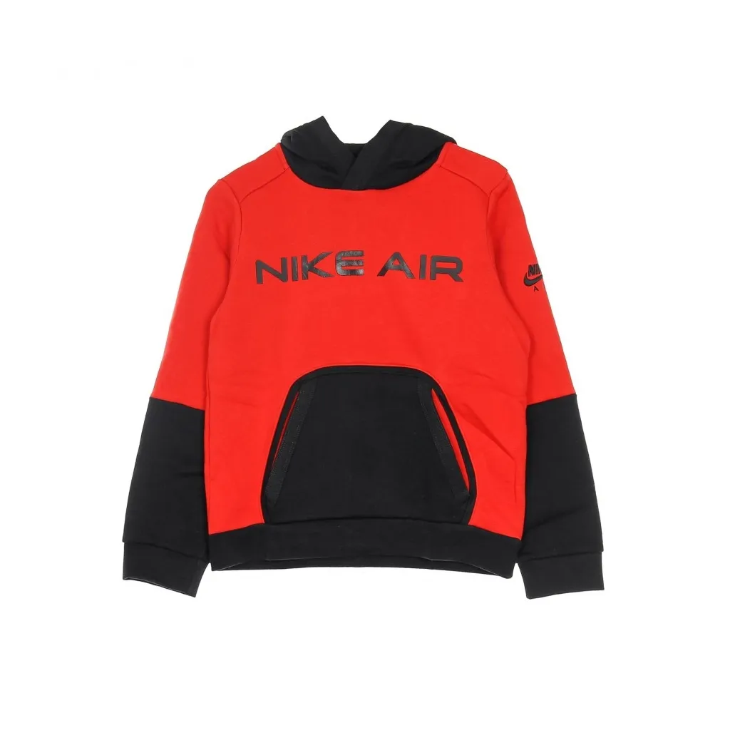 felpa cappuccio ragazzo air hoodie UNIVERSITY RED/BLACK/BLACK