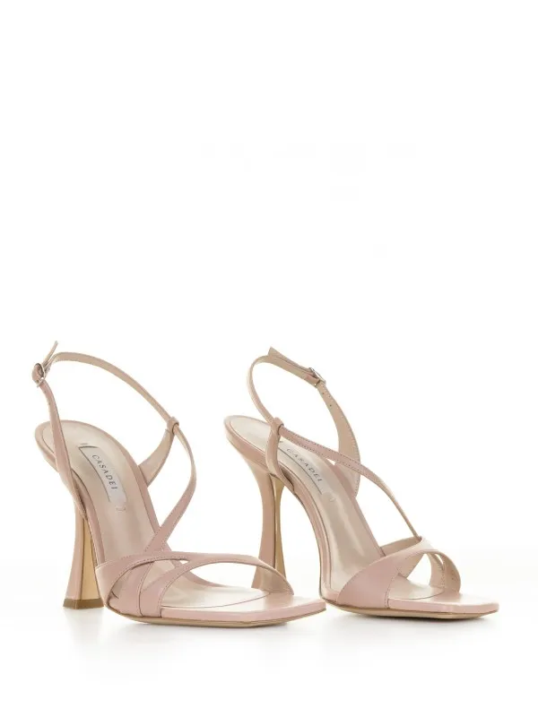 Geraldine sandal in rosé leather