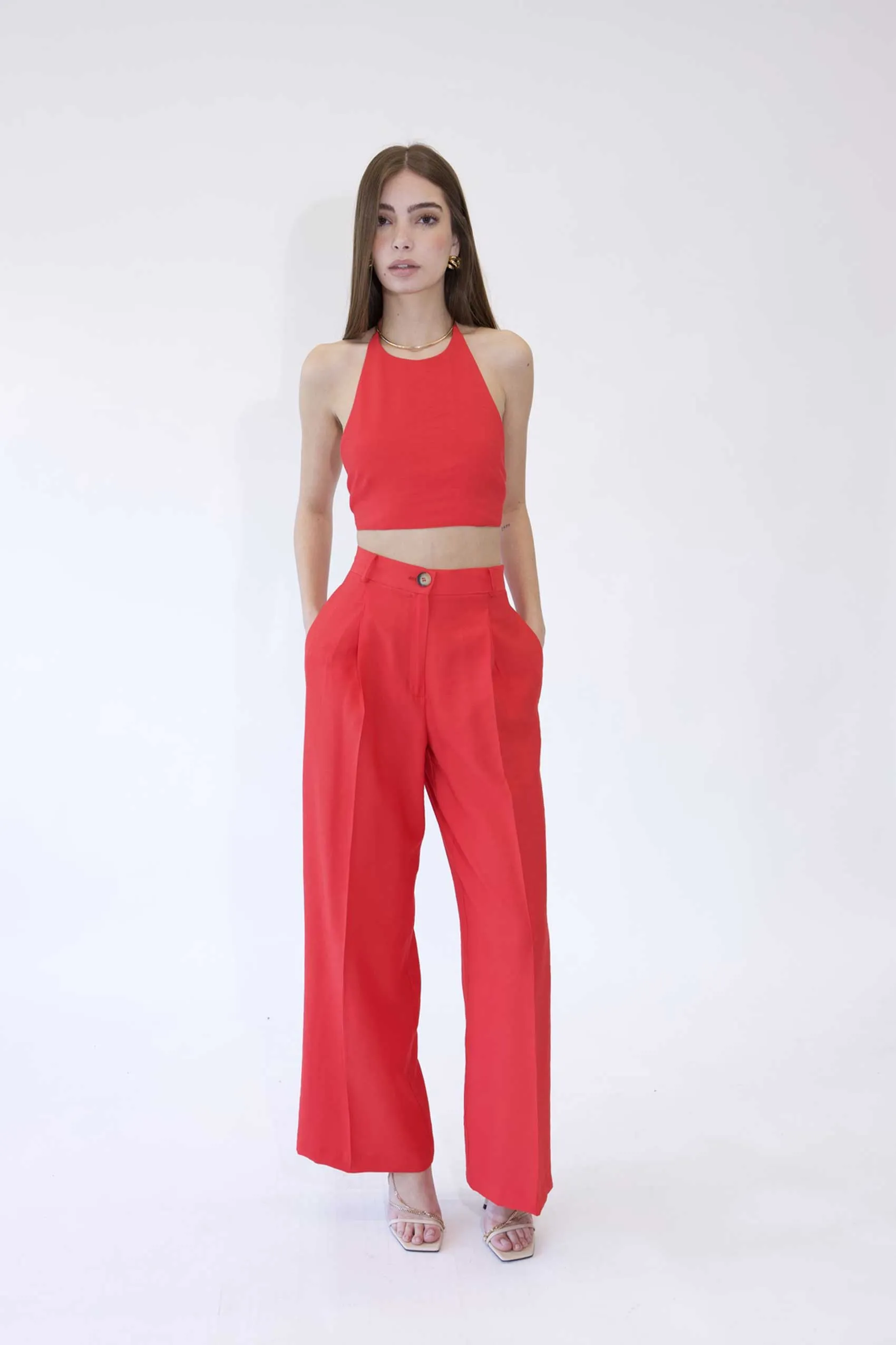 Haveone - Crop top corallo