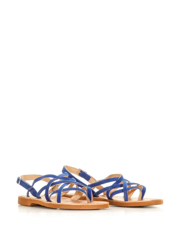Leila sandal in blue suede