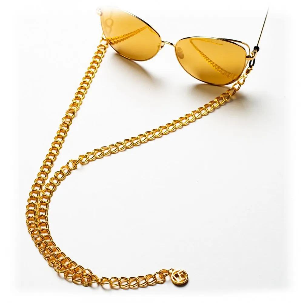 Linda Farrow - 3 C2 Fine Chain - Catena per Occhiali Placcati Oro Rosa - Linda Farrow Eyewear