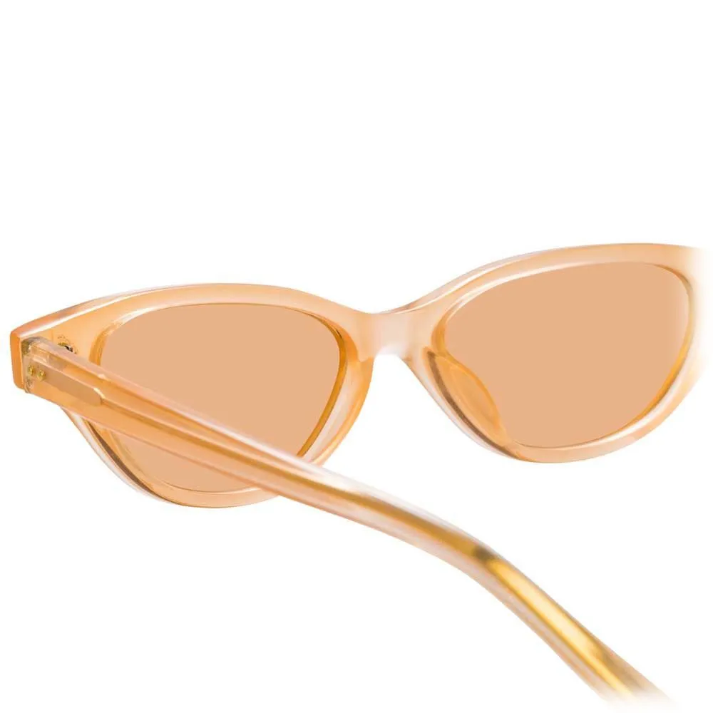 Linda Farrow - Occhiali da Sole Cat Eye 965 C5 - Pesca - Linda Farrow Eyewear
