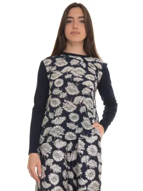 Maglia girocollo Calamai Blu-bianco Weekend Max Mara Donna