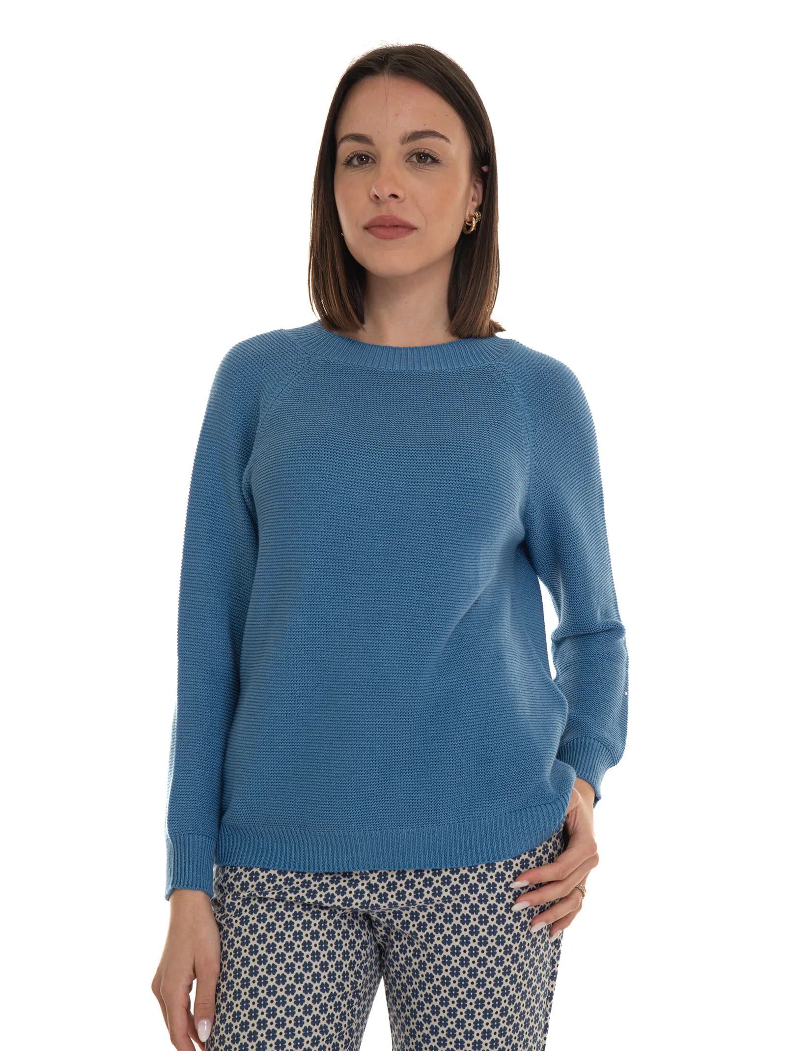 Maglia girocollo Linz Celeste Weekend Max Mara Donna