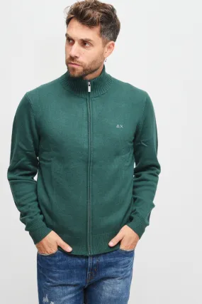Maglia in lana e cashmere con zip 
