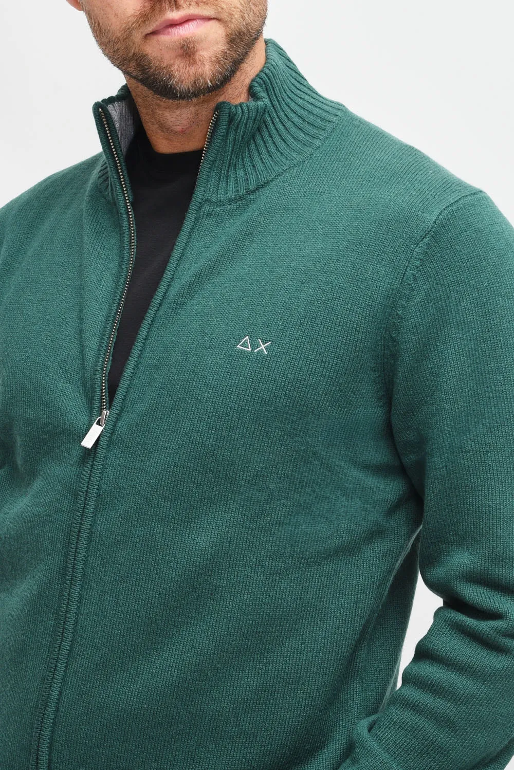 Maglia in lana e cashmere con zip 