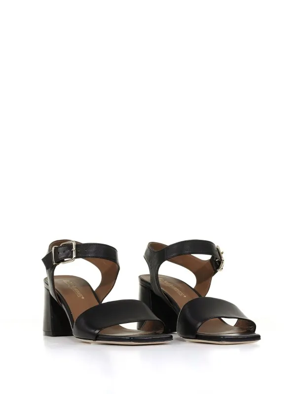 Nappa leather sandal with strap