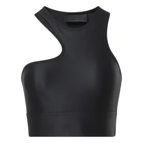 Reebok Rbk Cardi B Crop Top Incrocio Sfalsato Nero Donna
