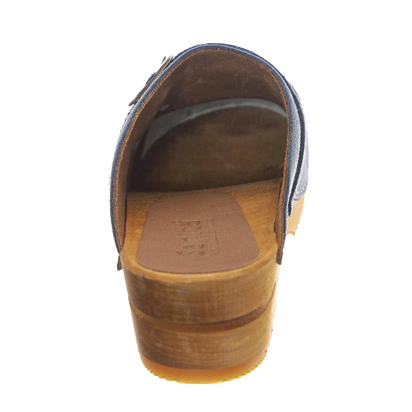 SANITA W' Wood-Hedi Open Dove Blue - Sandali in Pelle Donna Blu    