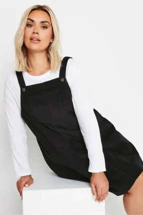 Yours Curve Limited Cord Pinafore Dress    